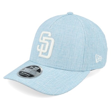 New Era - MLB Blauw adjustable Cap - San Diego Padres 9FORTY M-crown Cotton Weave Blue A-frame Adjustable @ Hatstore