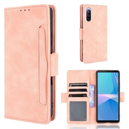 Modernt Sony Xperia 10 III fodral med plånbok - Rosa