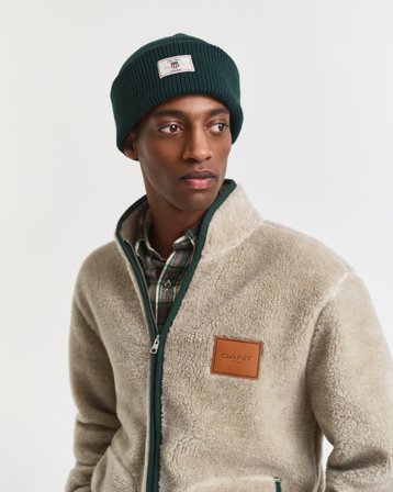 GANT Herren Gerippte Beanie aus Baumwollgemisch (ONE SIZE)