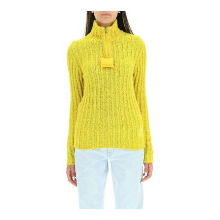 Moncler, Knitwear Geel, Dames, Maat:S,Katoen