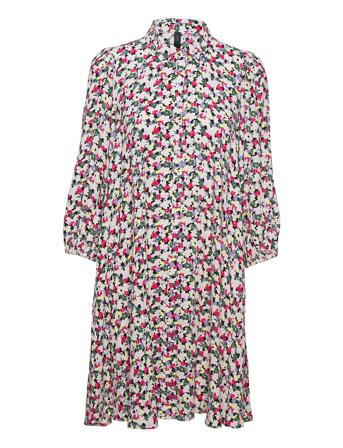 Yasglow 3/4 Shirt Dress - Df S. Patterned YAS