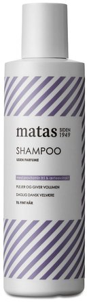 3 for 2 - Matas Striber Shampoo til Fint Hår Uden Parfume 250 ml, Hår, Shampoo, Hårshampoo