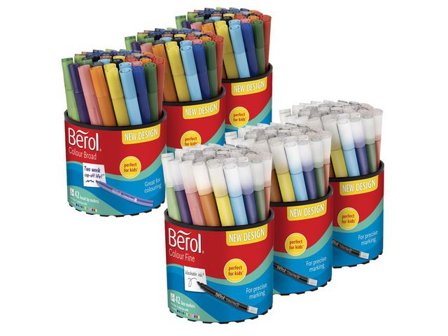 BEROL Fiberpenna Storpack Fine Broad 252/fp - Lyreco - Skola och förskola - Pennor och tillbehör - Fiberpennor - Standard