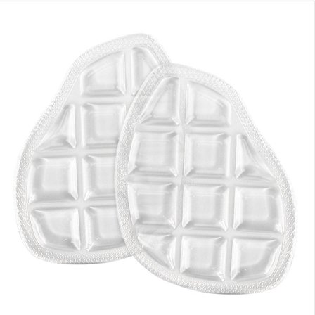 2 stk. usynlige anti-friktions forfodspuder til høje hæle - GEL selvklæbende massage stødabsorberende indlægssåler