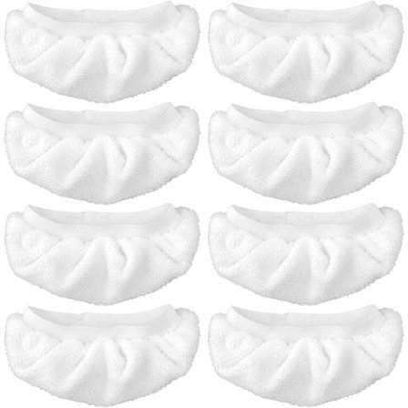 Höyrypuhdistusliinat - Universaali Mikrokuituliinasetti - Vaihtoliinat Höyrypuhdistimiin - 8 kpl - Valkoinen