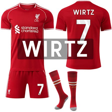 2025-2026 Liverpool Hjemme Fotballdrakt Barn Voksen Med Sokker