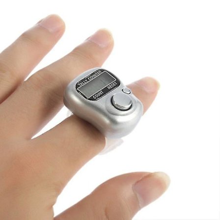 Mini 5-siffrig Lcd Elektronisk Digital Golf Finger Hand Held Ring Tally Counter