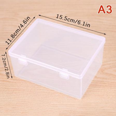 INS Transparent Plast Oppbevaringsboks Fotokort Holder Skrivebord Stor A3