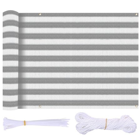 Balkongskydd för insyn Grå och Vit Grå och Vit Grå och Vit