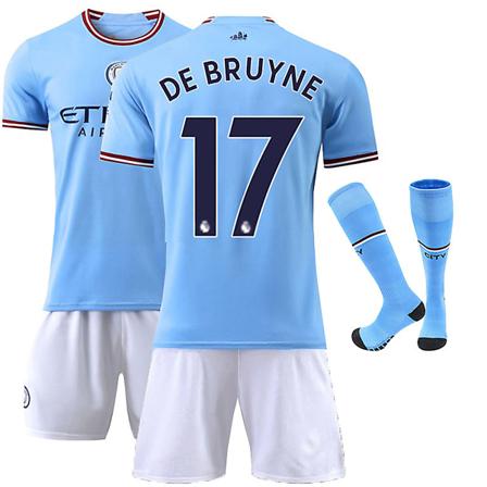 2223 Manchester City Kotipaidat DE BRUYNE Nro 17 Paketti jalkapallopaitoja 28