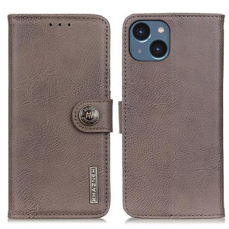Khazneh Iphone 14 Plånboksfodral Retro - Grå