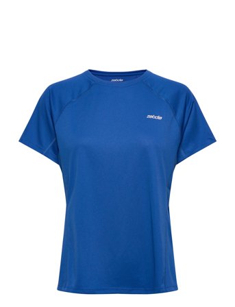 ZEBDIA Women Sports T-Shirt With Chest Print - Blue - L