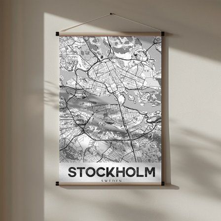 Stockholm White Poster 30x40 cm
