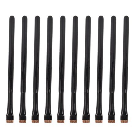 10 kpl Litteäpäinen eyeliner-sivellin, ammattimainen erittäin pehmeä harjaspää kulmakarvojen rajauskynä meikkityökalu