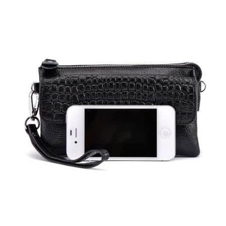 Clutch/väska med axel- och handtag