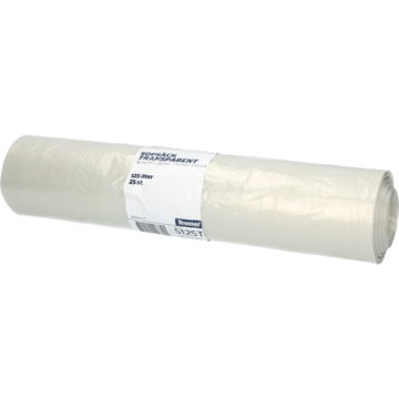 SØPPELSEKK 125L TRANSPARENT