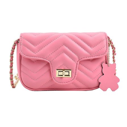 Handväska Crossbody Bag eller axelväska för kvinnor tonåringar eller flickor rosa