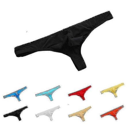 Herre Solid Stringtruser Ultratynn Pustende Lav Midje Mykt Undertøy-Perfet