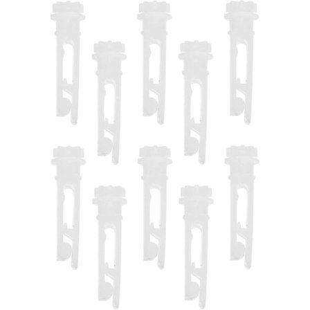 10-pack Vinyl Reparationsklämmor för Vertikala Persienner - För Reparation av Vertikala Fönsterpersienner, Lameller, Gardiner - Vit (FMY)