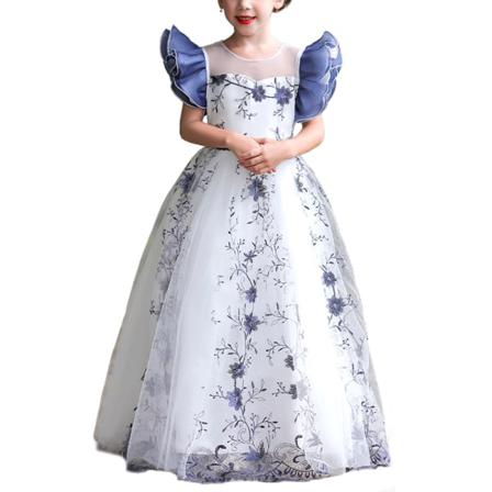 Toddler Mesh Sundress Crew Neck Princess Klänningar