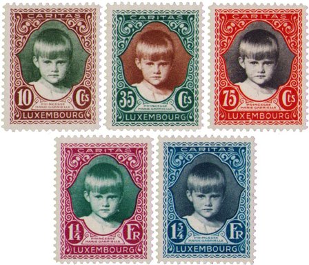 Luxembourg 1929 - MICHEL 213-217 - Postfrisk