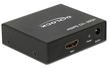 Delock HDMI Splitter 1 x HDMI in > 2 x HDMI out 4K - video/lyd-splitter - 2 porter