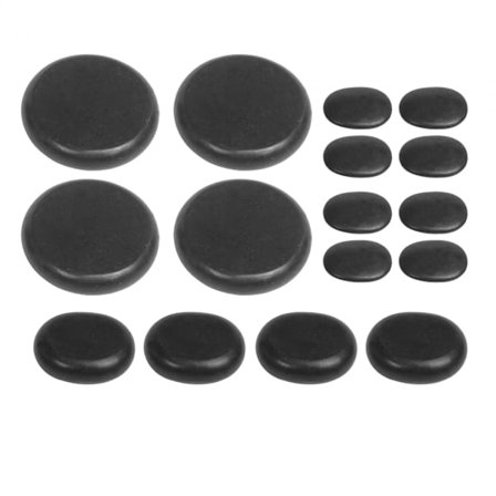 16 stk. Hot Stone Massage Sæt Spa Sten Multifunktionelle Kropsmassage Værktøjer Multi Størrelser Afslappende Hot Rocks Opvarmede Varmere Sten