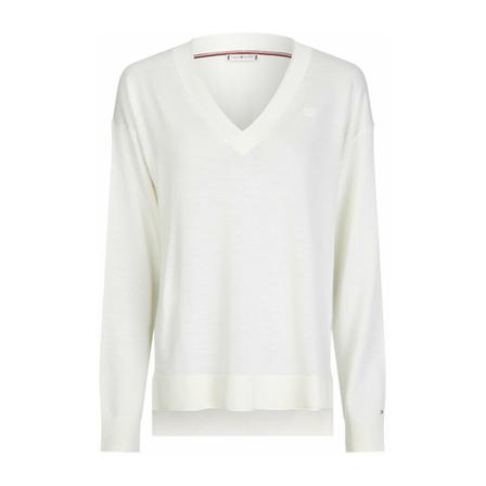 Tommy Hilfiger V-Nk Sweater Hvid, Dame