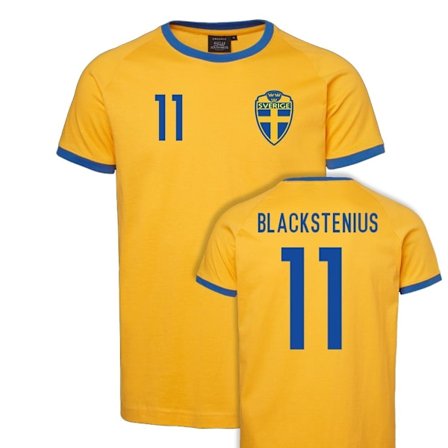 Sverige Supporter T-shirt –Blackstenius 11 Ringer sweden t-tröja tryck
