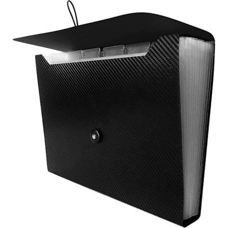 Ekspanderende Arkivmapper, Trekkspill Filorganisator 13 Lommer Filorganisator Trekkspill Filholder med Elastisk Spenne Lukking, A4 Papirdokument Organ