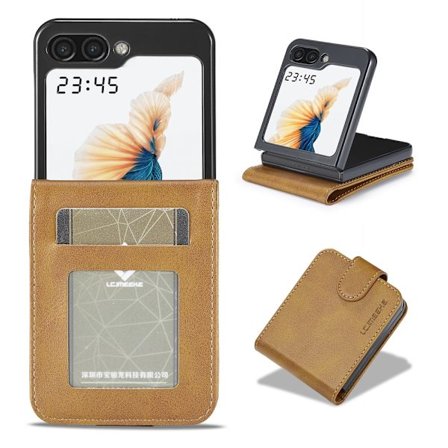 LC.IMEEKE Pungetui Samsung Galaxy Z Flip 5 Cognac