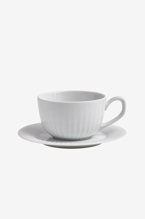 Kähler - Kaffekop med underkop Hammershøi, 25 cl - Hvid - Kopper & krus - Fra Homeroom