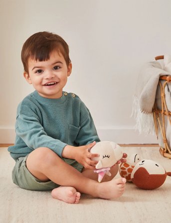 Barbo Toys Knitted Balls With A Bell - Unicorn - Pink - ONE SIZE