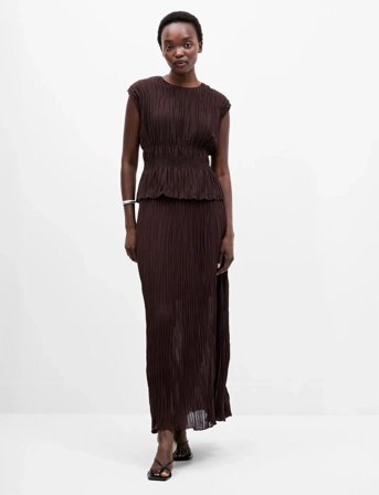 French Connection Saylor Gtt Slvlss Top - Brown - 38