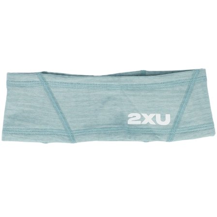 2XU - Groen headband Beanie - Ignition Chambray/White Reflective Headband @ Hatstore