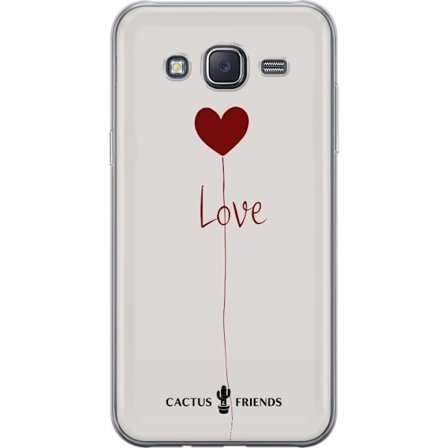 Yhteensopiva Puhelinkuori Samsung Samsung Galaxy J5 Cactus and Friends - Love Balloon Minimal