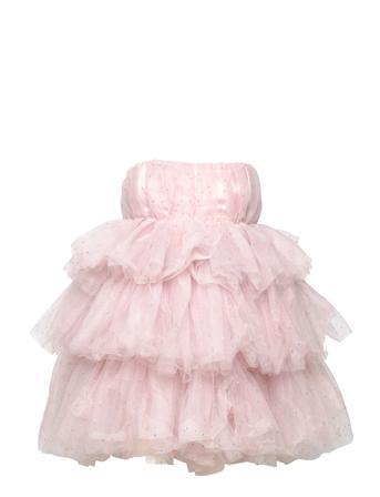 Crystal Tullie Ruffle Dress Dresses Party Dresses Rosa ROTATE Birger Christensen
