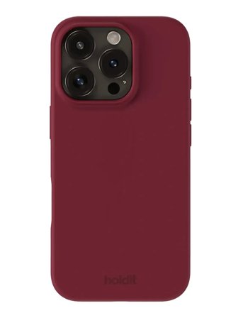 Holdit Silicone Case Red Velvet - Burgundy - IPHONE 16PRO