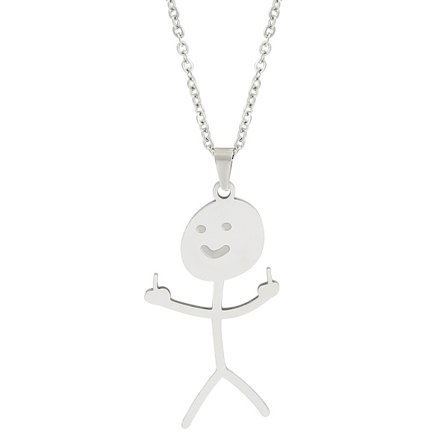 INF Funny Doodle necklace Silver