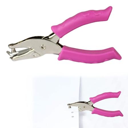 6MM Papirhulltang, Rosa Hulltang for Etiketter Hilsener Kort Skrapbooking DIY for Hjem Kontor Skole Enkelt Hulltang Behov