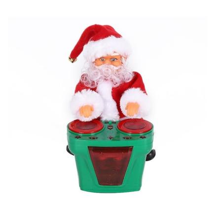 Elektronisk tomte som spelar intressanta elektroniska leksaker green