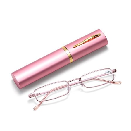 Effektiva, stilrena läsglasögon med styrka (+1.0-+4.0) 1.0 Rosa