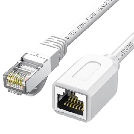 Luotettava nopea Internet-jatkokaapeli, Ethernet-jatkokaapeli RJ45 uros-naaras, Cat6-tiedonsiirtokaapeli