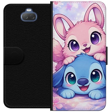 Kompatibel Tegnebogsetui til Sony Sony Xperia 10 Sød kawaii illustration med pink og blå fantasidyr, store øjne og bløde farver perfekt til børne