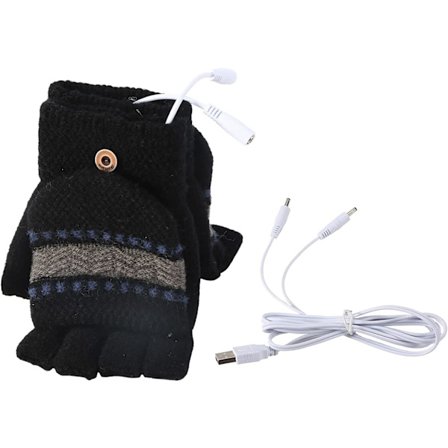 USB-opvarmede handsker til mænd og kvinder - Sorte, USB-håndvarmere