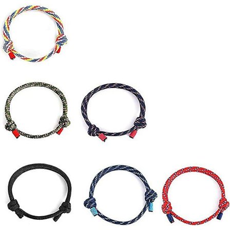 Nautical Braided Armband, 6 delar justerbara handgjorda nautiska armband, unisex