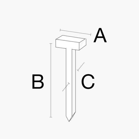 Häftspik No. 8 14 mm