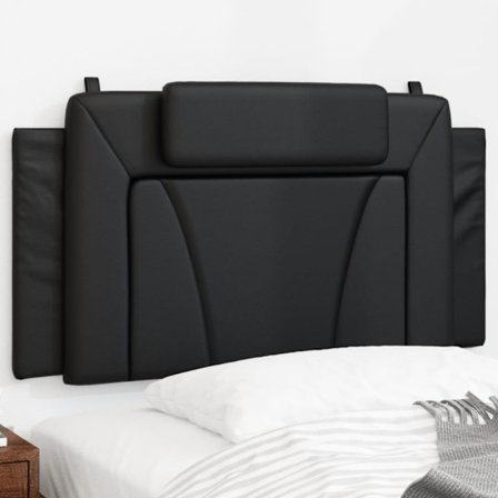 Headboard Cushion "Viana" Black 100 cm Faux Leather