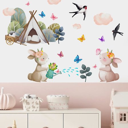 Väggklistermärken med djur Väggklistermärke Väggdekor Barn Baby Barnrum