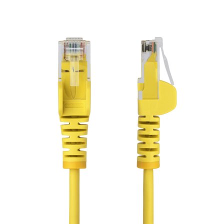 StarTech 5m Yellow Slim CAT6 Ethernet Cable Snagless RJ45 LSZH 28AWG Pure Bare Copper Slim Network Patch Cable/Cord